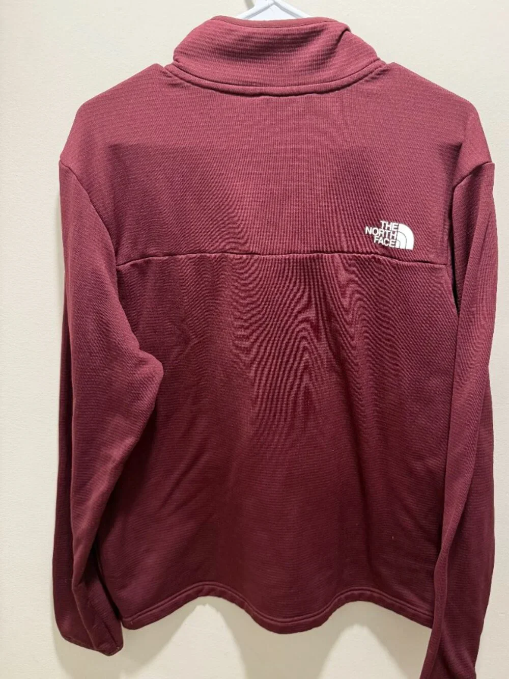 The North Face Men's L Wine Red Quarter Zip Pullover Fleece Sweater